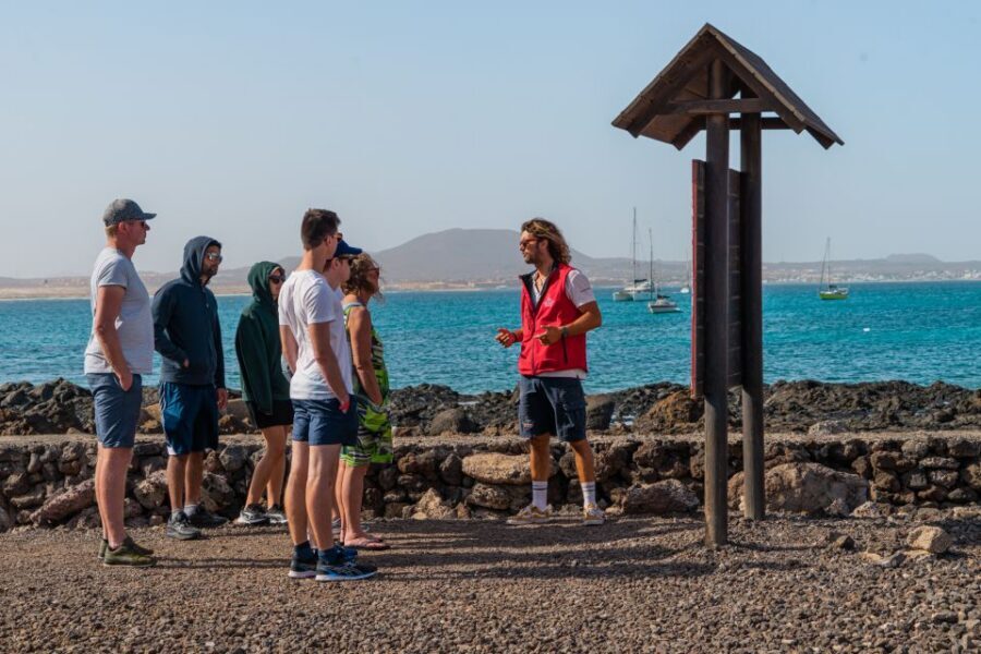 From Lanzarote: Lobos Island and Fuerteventura Day Cruise - Catamaran sailing through El Río and the volcano crater view