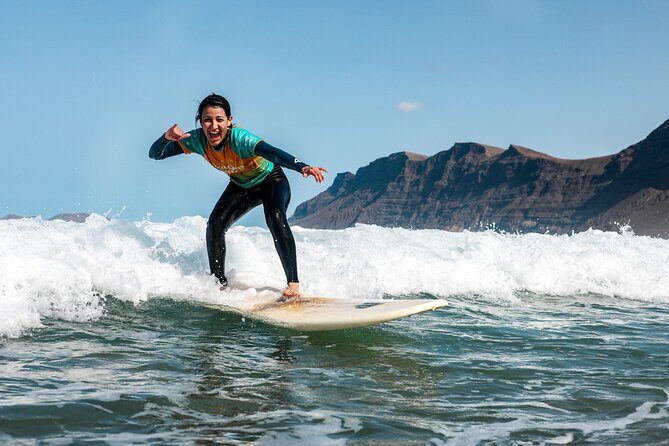 Full Day Surf Lesson for Beginners in Famara, Spain - Playa Famara makes lessons easier than you think