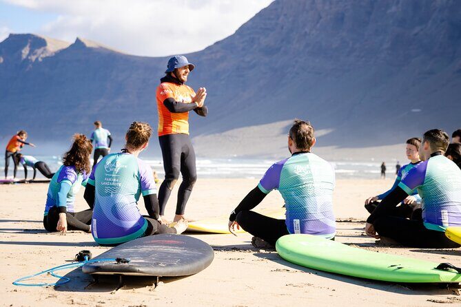 Full Day Surf Lesson for Beginners in Famara, Spain - On the beach first: the teaching flow that keeps you from getting lost