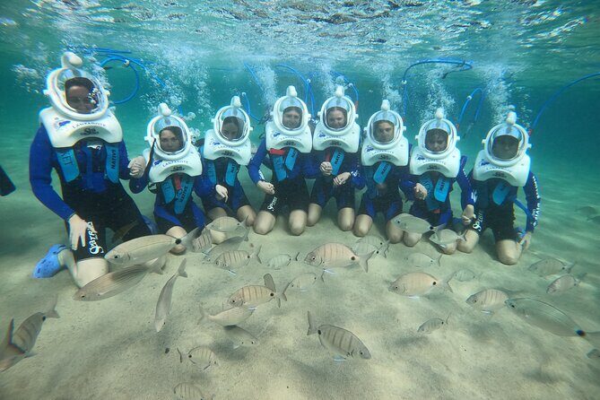 Sea Trek (exclusive in Lanzarote) - Entering the protected cove: the seabed walk experience